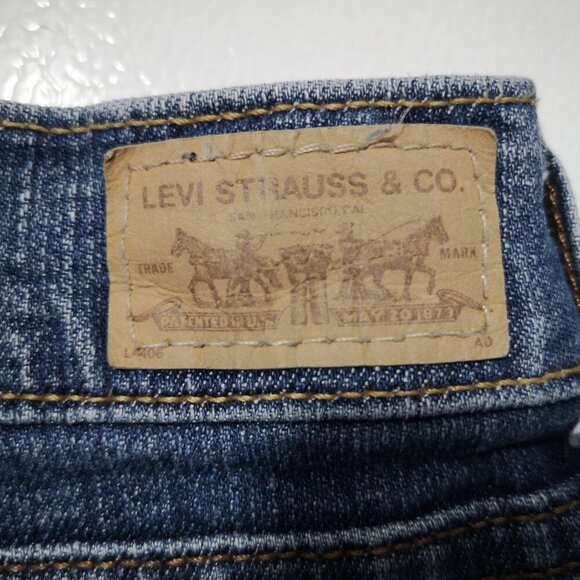 Levi's 505 Straight Leg Ladies Size 14M Medium Wash Blue Jeans - Picture 6 of 15